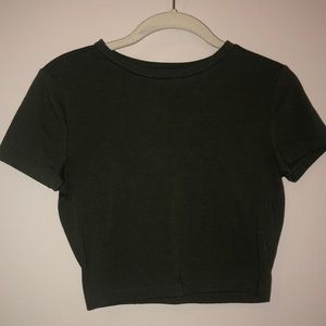 Dark Green Crop Top